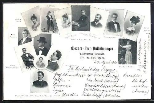 AK Elberfeld, Mozart-Fest-Aufführungen, Stadttheater, Ensemble der Opernsänger