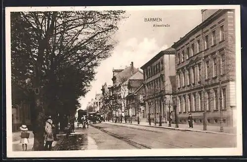 AK Barmen, Partie in der Alleestrasse