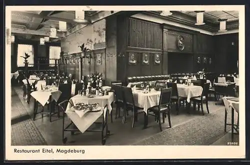 AK Magdeburg, Restaurant Eitel, Innenansicht