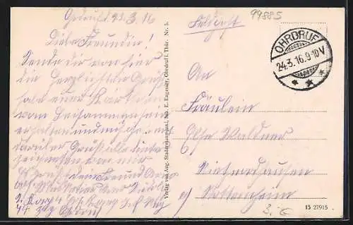 AK Ohrdruf, Kaiserstrasse, Grossherzog von Sachsen Strasse, Offizier Kasino