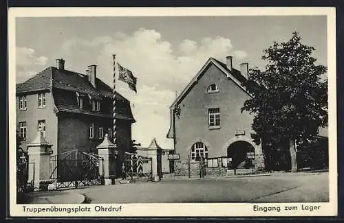 AK Ohrdruf, Truppenübungsplatz, Eingang zum Lager, 