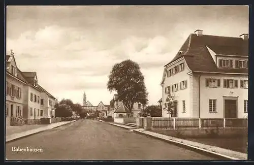 AK Babenhausen / Schwaben, Strassenpartie im Ort