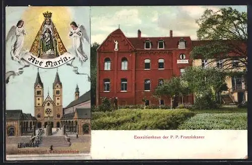 AK Werl, Gnadenbild & Wallfahrtskirche, Exerzitienhaus der P.P. Franziskaner