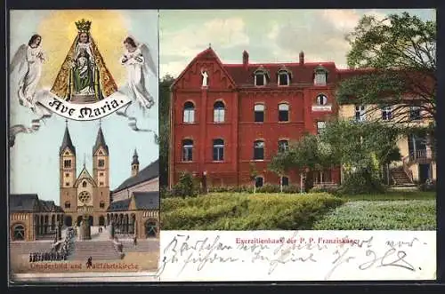 AK Werl, Gnadenbild & Wallfahrtskirche, Exerzitienhaus der P.P. Franziskaner