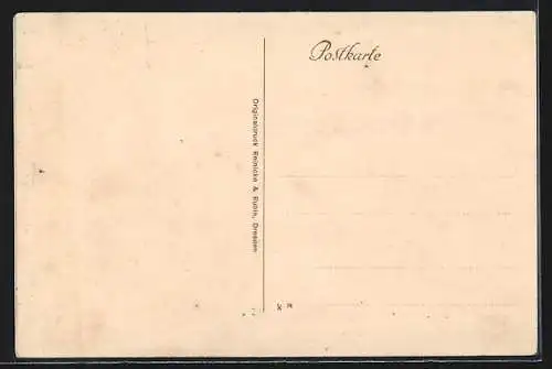 AK Hungen, Marktplatz mit Kirchturm