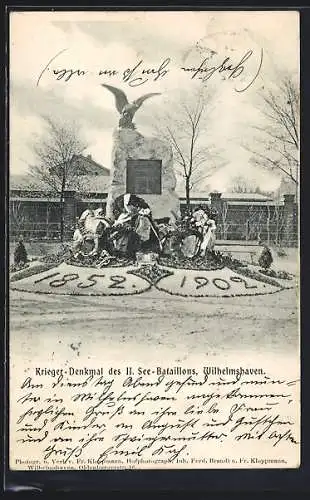 AK Wilhelmshaven, Krieger-Denkmal des II. See-Bataillons