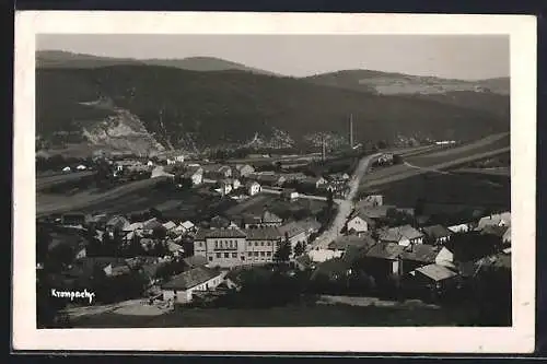 AK Krompachy, Ortsansicht aus der Vogelschau