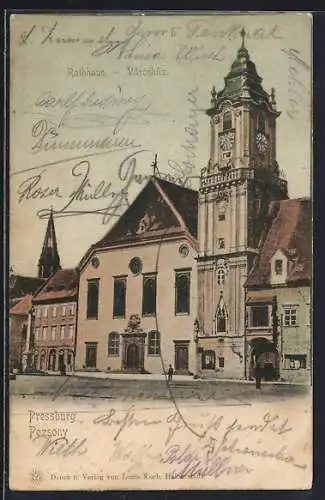 AK Pressburg, Ansicht vom Rathaus