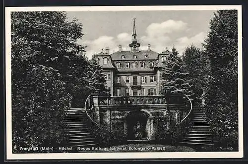 AK Frankfurt-Höchst / Main, Neues Rathaus, ehemal. Bolongaro-Palast