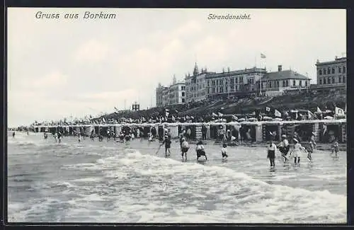 AK Borkum, Strandansicht