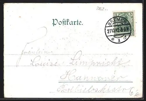 AK Bremen, Rathaus mit Strassenbahn