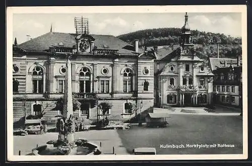 AK Kulmbach, Marktplatz mit Rathaus