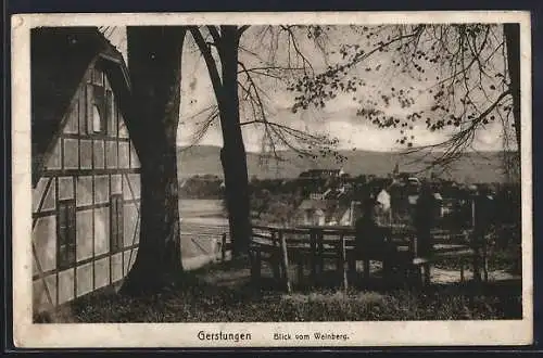 AK Gerstungen, Blick vom Weinberg auf den Ort