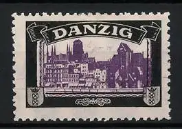 Reklamemarke Danzig - Gdansk, Stadtansicht, historische Architektur