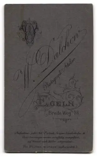 Fotografie W. Dalchow, Egeln, Breite Weg 76, Porträt eines jungen Mannes