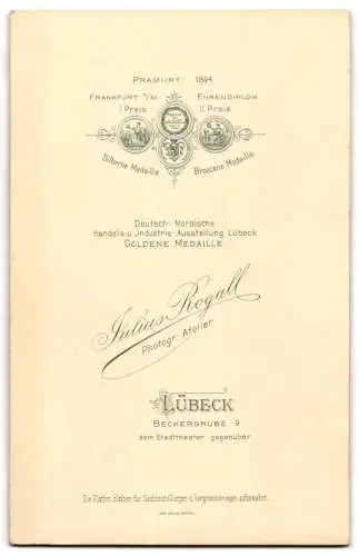 Fotografie Julius Rogall, Lübeck, Beckergrube 9, Porträt eines Paares