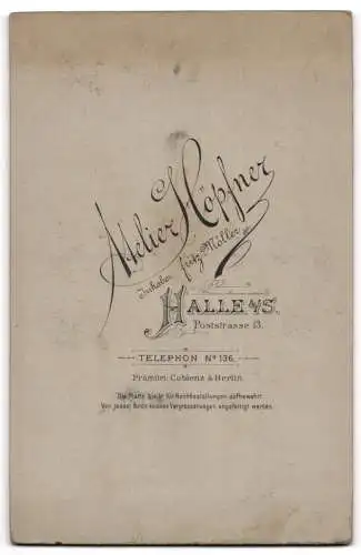 Fotografie Atelier Höpfner, Halle a/S, Poststrasse 13, Porträt eines Mannes mit Bart