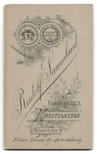 Fotografie R. Sammland, Kristianstad, Fisktorget 222A, Porträt von Sven Roten