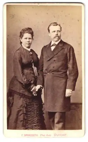 Fotografie F. Brandseph, Stuttgart, Marienstrasse 36, Max Hopf und seine Frau Emilie, geb. Langbein