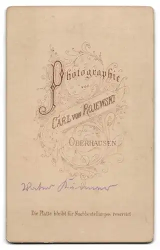 Fotografie Carl von Rojewski, Oberhausen, Porträt eines Mannes