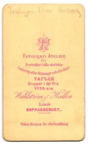 Fotografie Wahlström &amp Hallin, Kopparberget, Linde, Elsa Husberg als Kleinkind