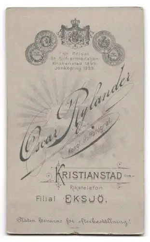 Fotografie Oscar Rylander, Kristianstad, Gerda mit hochgestecktem Haar