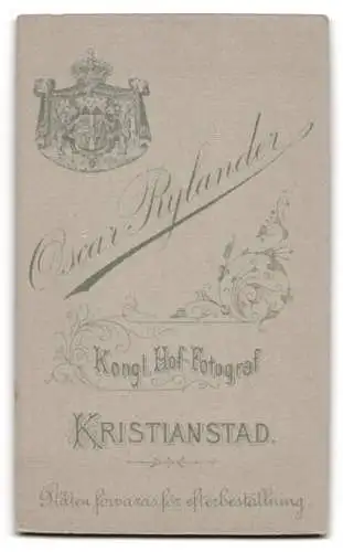 Fotografie Oscar Rylander, Kristianstad, Eduard Borgstrom als Jugendlicher