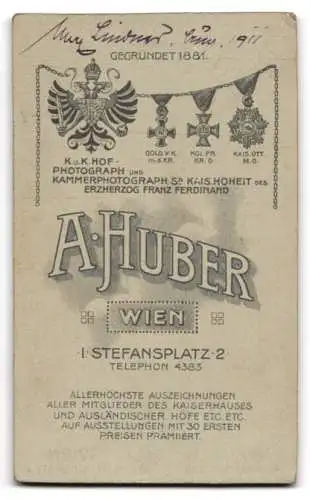 Fotografie A. Huber, Wien, I. Stefansplatz 2, Max Lindner mit Vollbart