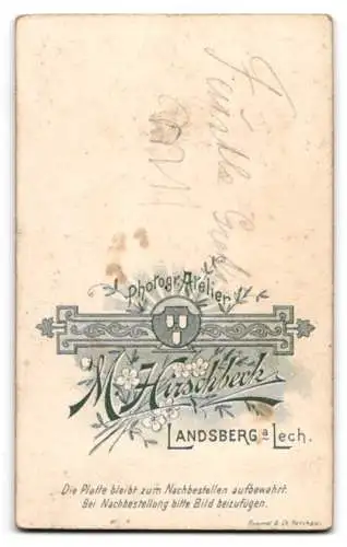 Fotografie M. Hirschbeck, Landsberg am Lech, Brudergasse 216, Porträt einer Dame