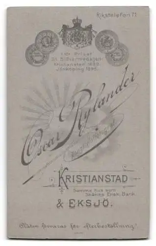 Fotografie Oscar Rylander, Kristianstad, Frau Geenbog im Profil