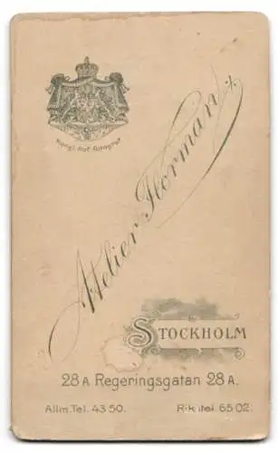 Fotografie Atelier Florman, Stockholm, Regeringsgatan 28A, Lisa im Porträt