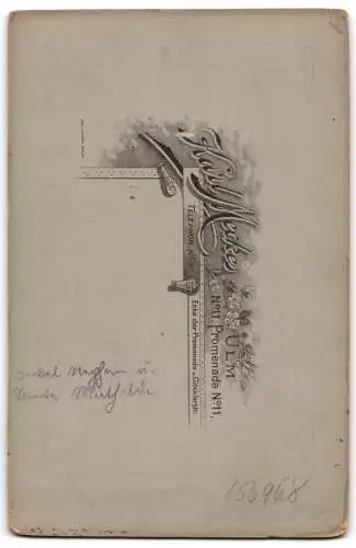 Fotografie Karl Meckes, Ulm, Promenade 11, Mathilda und ihr Ehemann