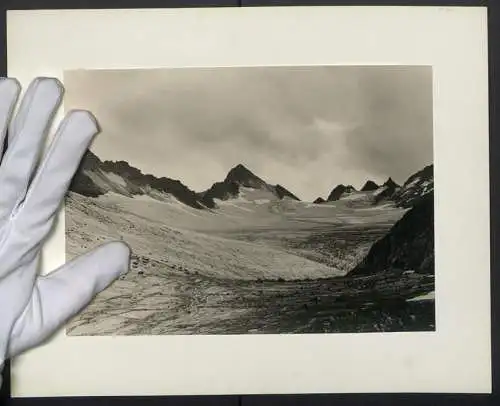 Fotografie unbekannter Fotograf, Ansicht Piz Ault, Bergmassiv in den Glarner Alpen mit Brunni-Gletscher