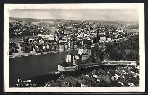 AK Passau, Ortsansicht mit Niederhaus