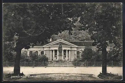 AK Cannstatt, Kurhaus mit Denkmal