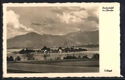 AK Fraueninsel im Chiemsee, Insel mit See