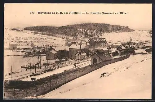 AK La Bastide, la Gare en Hiver