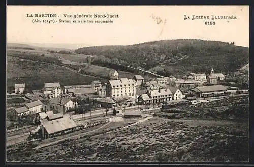 AK La Bastide, Vue generale Nord-Ouest avec la Gare