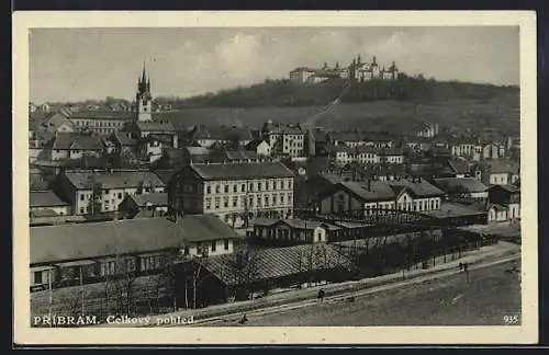 AK Pribram, Teilansicht mit Bahnhof