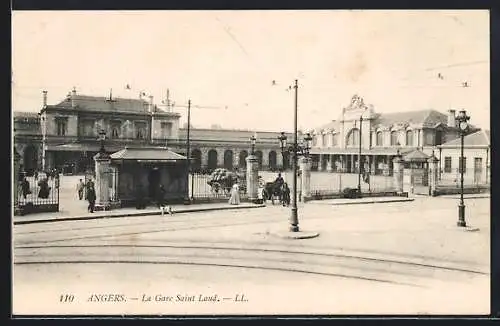 AK Angers, La Gare Saint Laud, Bahnhof