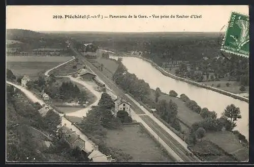 AK Pléchatel, Panorama de la Gare