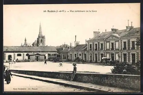 AK Redon, Vue exterieure de la Gare