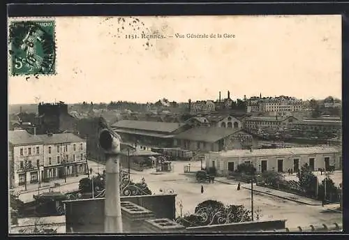 AK Rennes, Vue Générale de la Gare