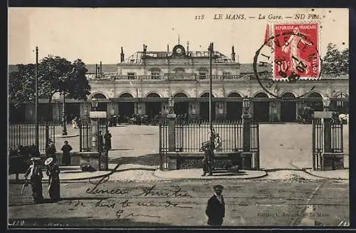 AK Le Mans, La Gare, Bahnhof