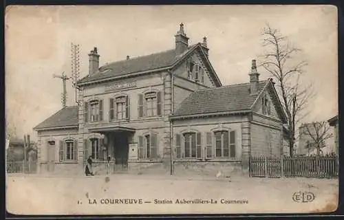 AK La Courneuve, Station Aubervilliers