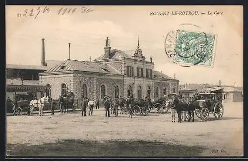 AK Nogent-le-Rotrou, La Gare