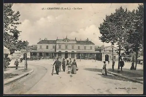 AK Chartres, La Gare