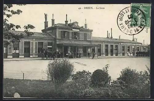 AK Dreux, La Gare, Bahnhof