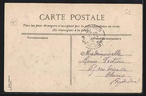 AK St-Mars-la-Brière, Circuit de la Sarthe, Motiv vom Autorennen, Montage
