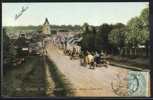 AK Connerré, Circuit de la Sarte, Autorennen am Ortseingang